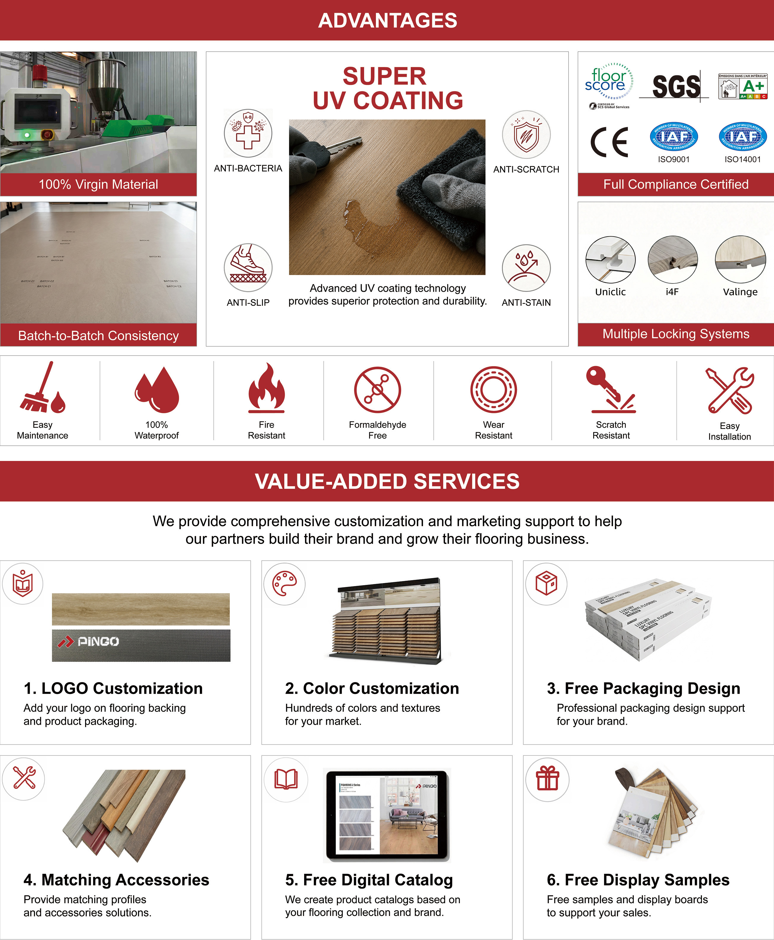 The services provided by PINGO FLOOR บริการของ PINGO FLOOR